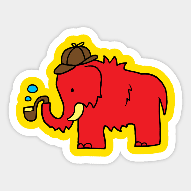 Inspector Mammoth Sticker by scumbugg